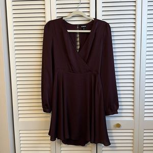 Dark Purple Express Long Sleeve Dress